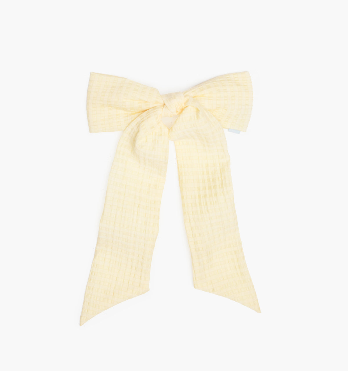 The Belle Bow - Butter Yellow Tonal Seersucker