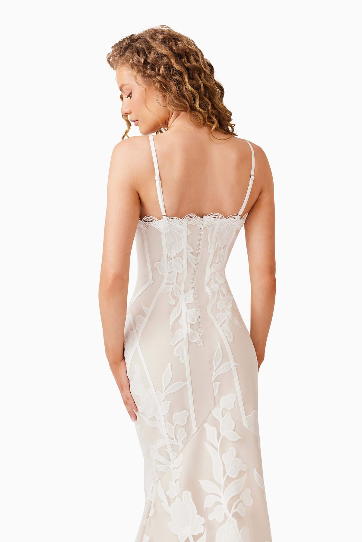 Florian Lace Gown in White