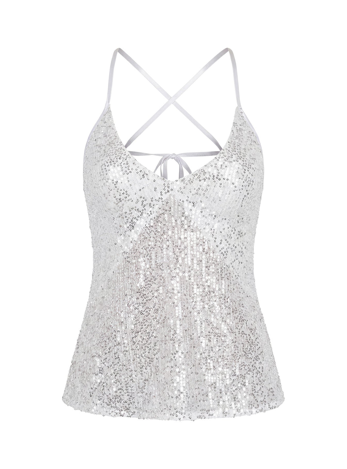 Opaline Sequin Cami Top Silver