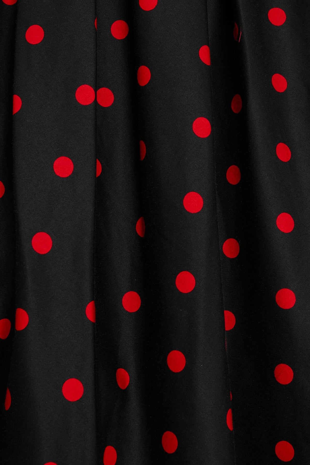 Amanda Retro Polka Dot Swing Dress in Black & Red