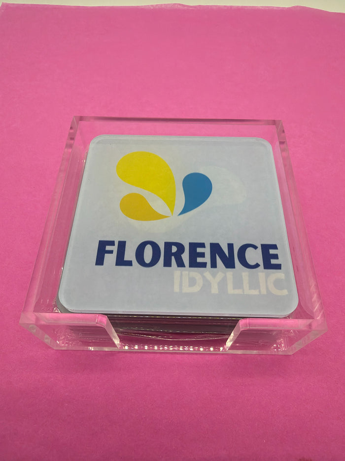 ACRYLIC COASTER FLORENCE WITH HOLDER