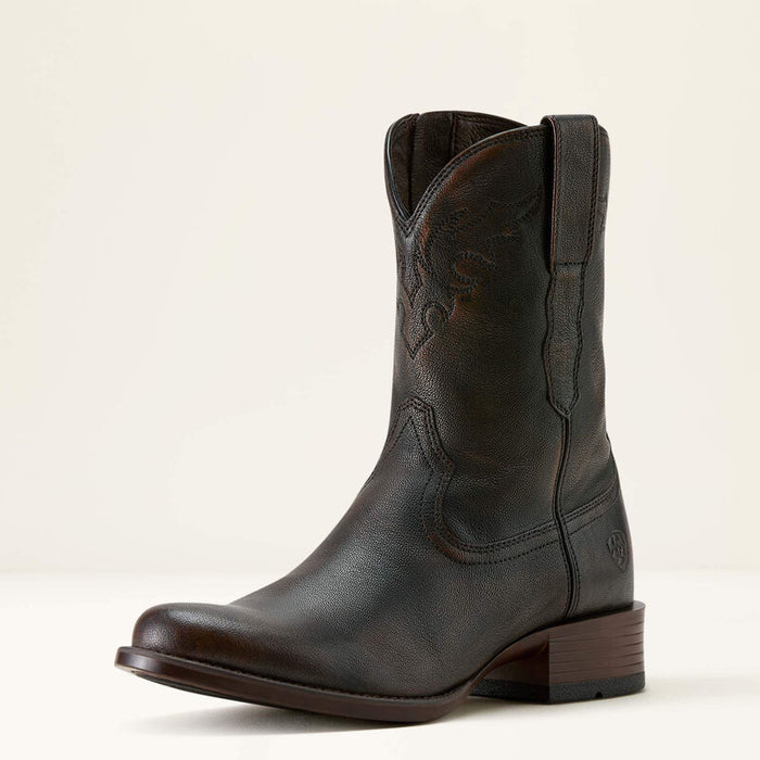 Ariat Men's Sonoro Roper Toe Western Boot in Chocolate Truffle