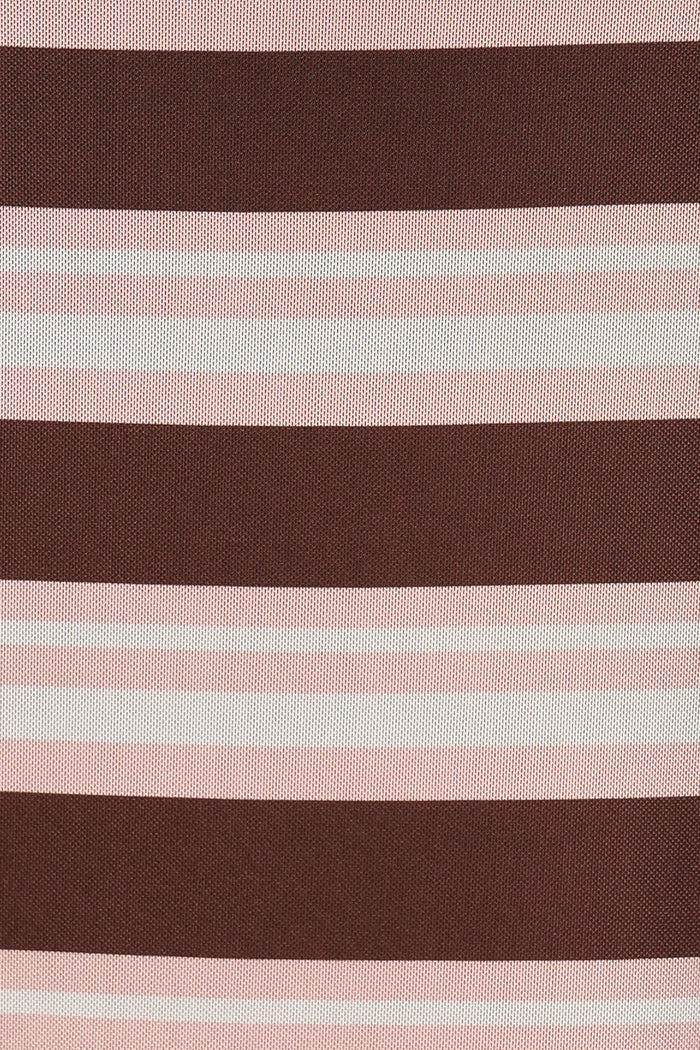 BOTTOMS Dia Mesh Column Skirt - Pink/Brown Stripe