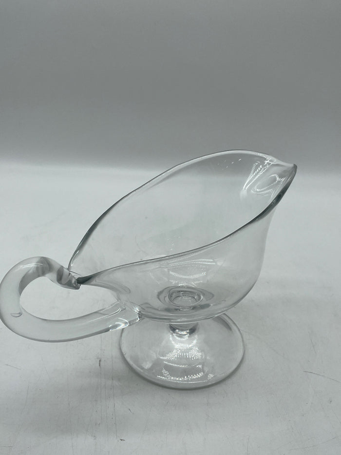 GLASS GRAVY BOAT