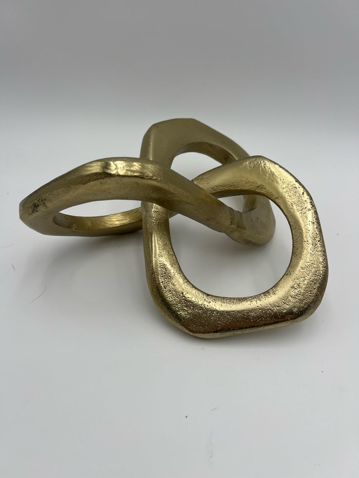 GOLD METAL LOOP SCULPTURE
