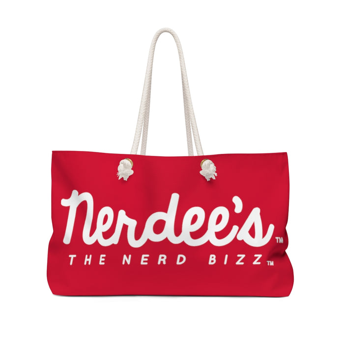 Nerdee's Official Logo - Weekender Bag - Red