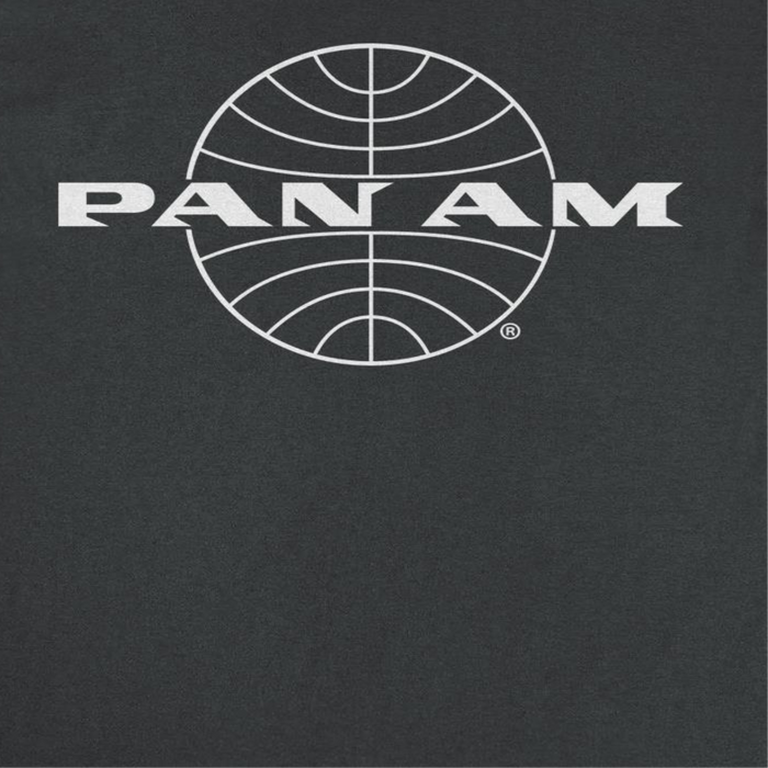 Pan Am Classic White Logo Out Black T-Shirt