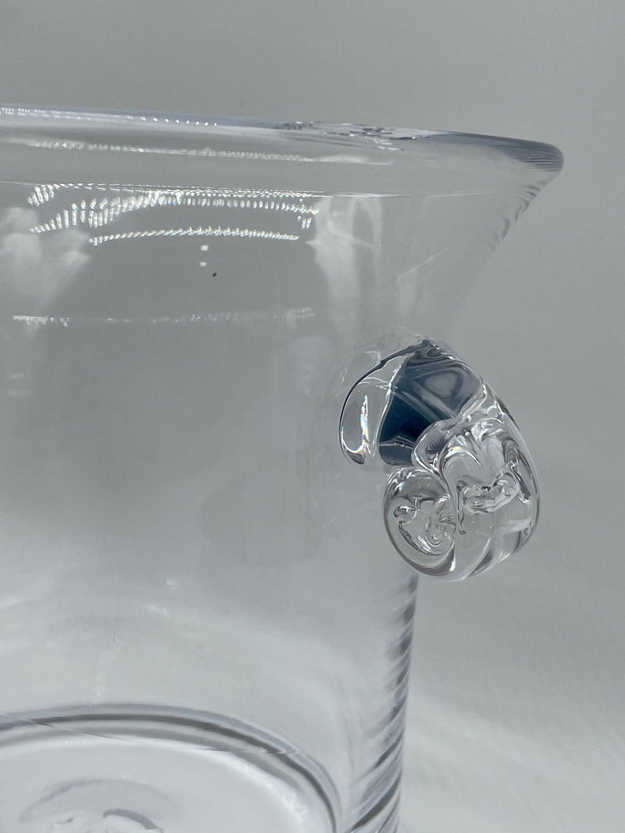 SIMON PEARCE ICE BUCKET GLASS WITH SCROLL HANDLES