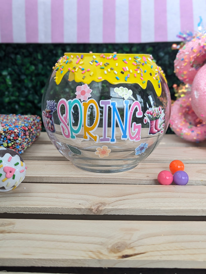 Spring Glass Candy Bowl