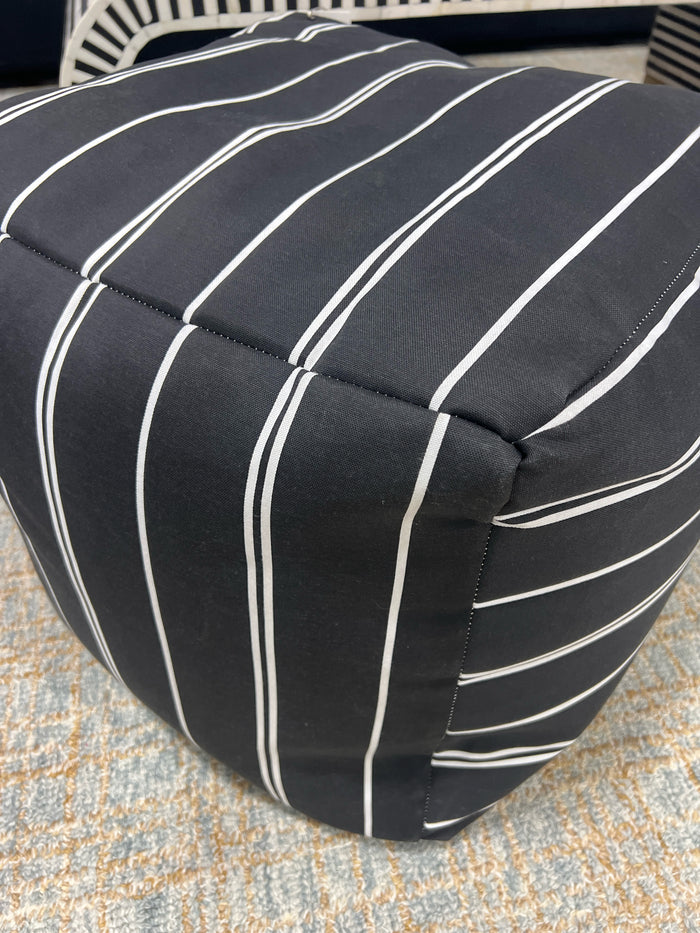 SURYA POOF BLACK & WHITE STRIPE