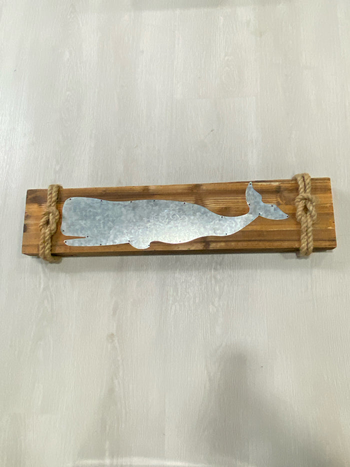 WHALE SIGN WALL DECOR
