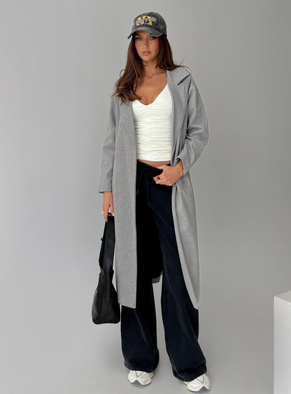 Real Talk Trench Coat Grey