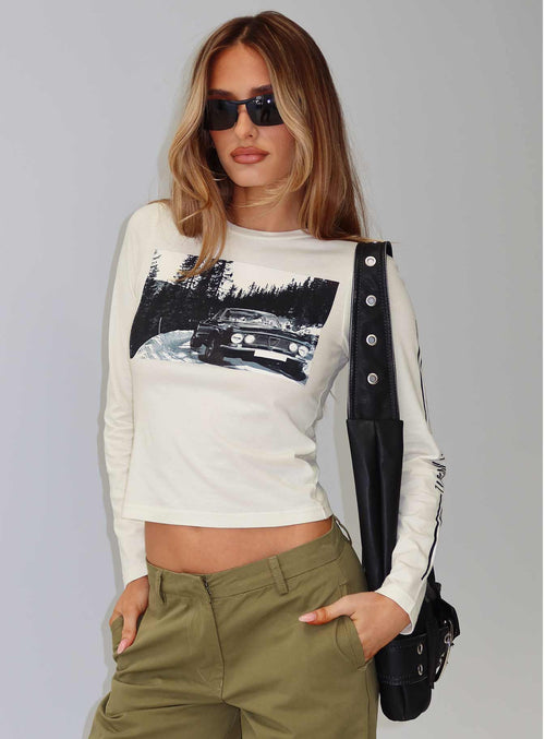 Saint Moritz Long Sleeve Top Washed Marshmellow
