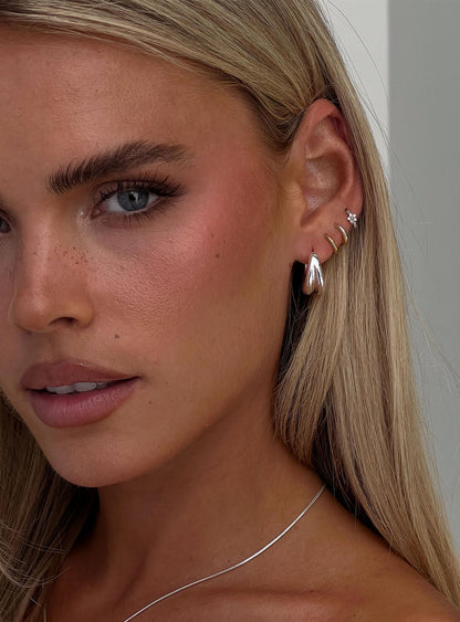 Film Noir Earrings Silver