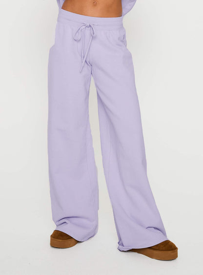 Dodie Wide Leg Pants Washed Lavender