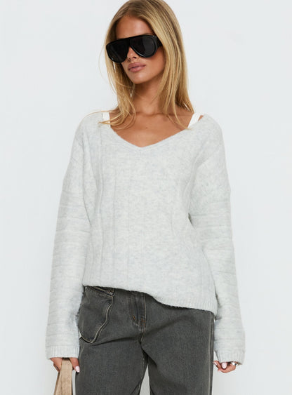 Main Thing Knit Sweater Grey Marle