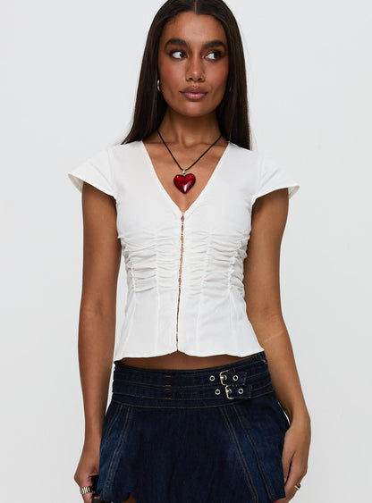Indulgence Corset Top White