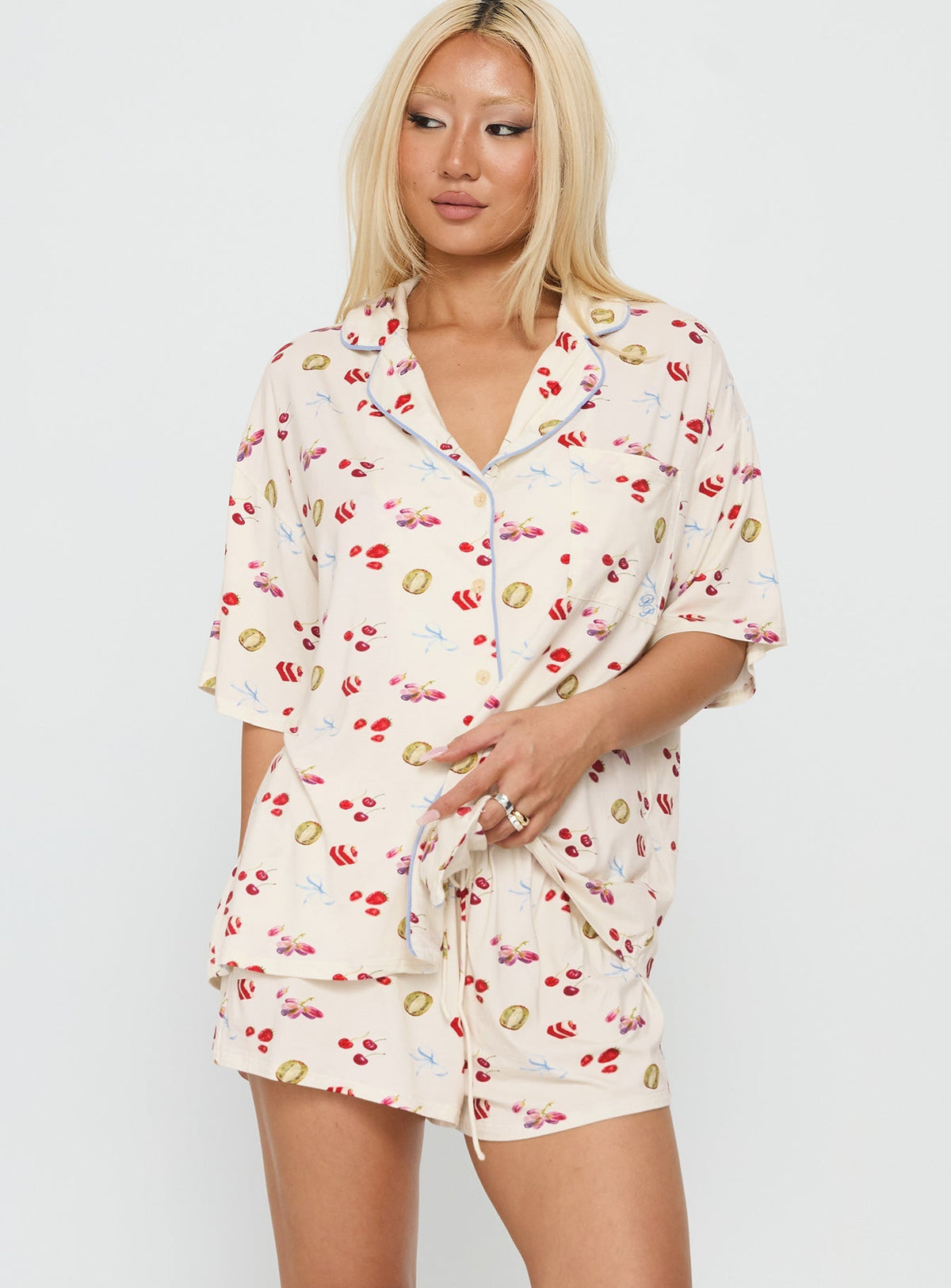 Sweet Things Button Down Sleep Set Multi