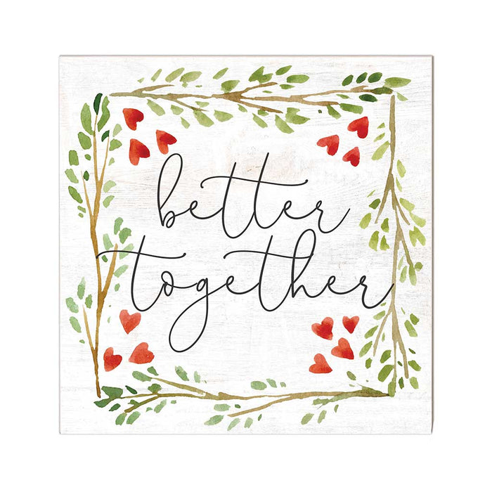 10x10 Better Together Heart Wreath Sign