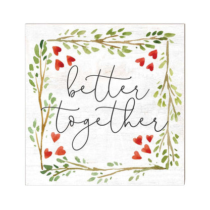 10x10 Better Together Heart Wreath Sign