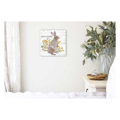 10x10 Easter Blessings with Bunny Sign