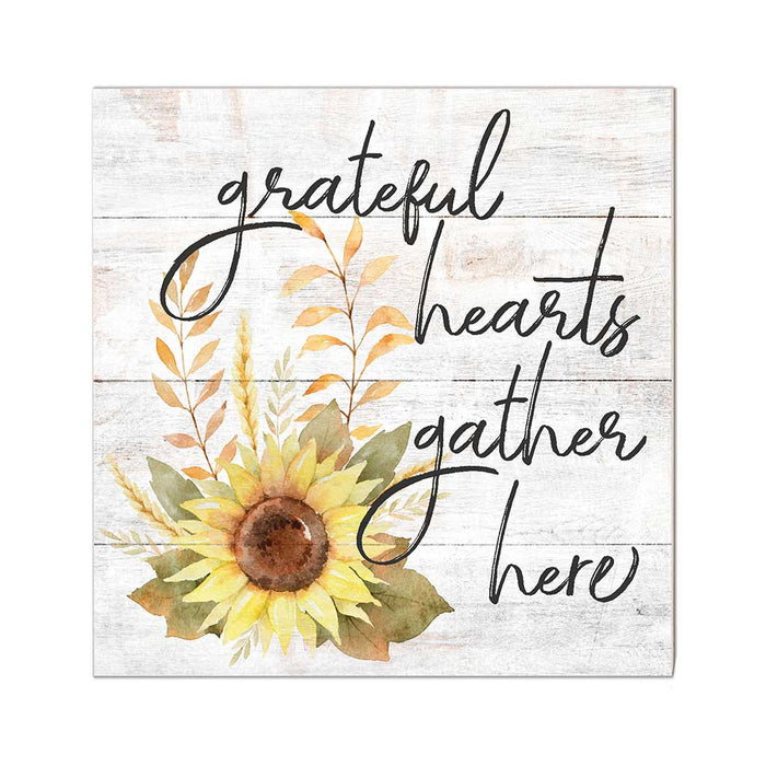 10x10 Grateful Hearts Sunflower Sign