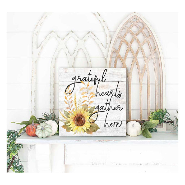 10x10 Grateful Hearts Sunflower Sign