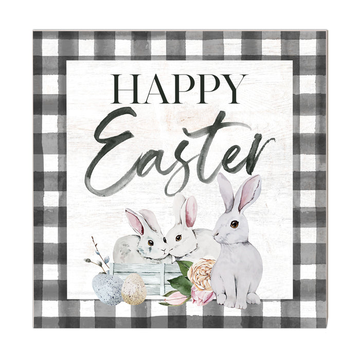 10x10 Happy Easter Buffalo Check Sign