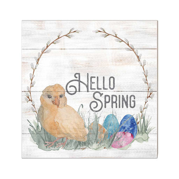 10x10 Hello Spring with Chick Sign