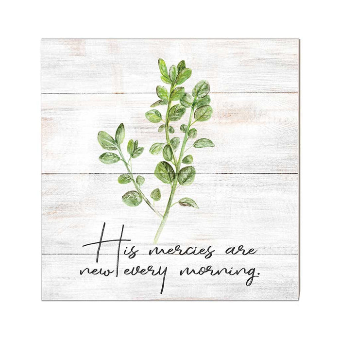 10x10 His Mercies Are New Sign
