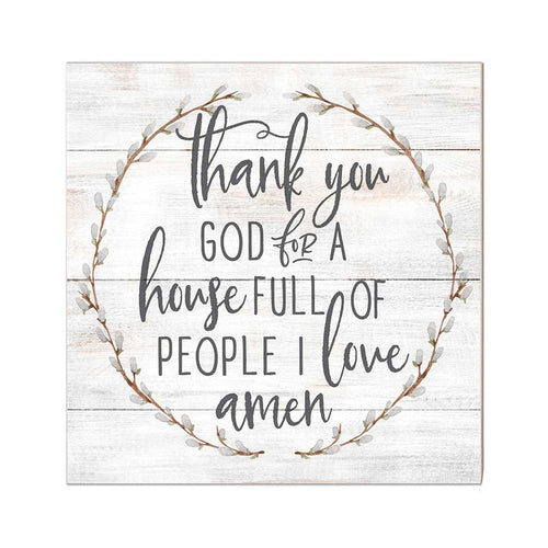 10x10 Thank You For People I Love Sign