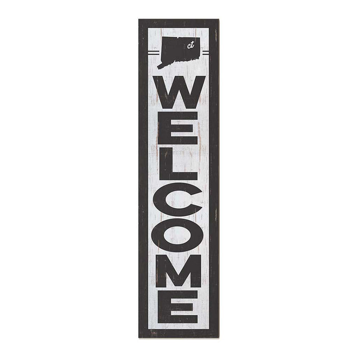 11x46 State Welcome Connecticut Leaner Sign