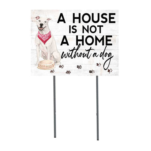 18x24 American Staffordshire Terrier White Dog Lawn Sign