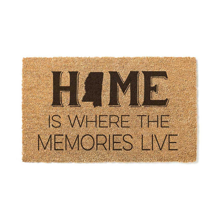 18x30 Coir Doormat Home Memories Live Mississippi