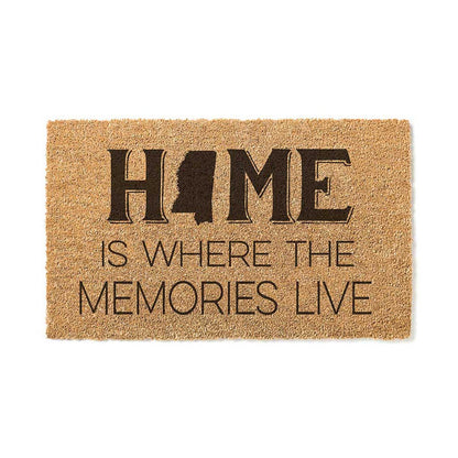 18x30 Coir Doormat Home Memories Live Mississippi