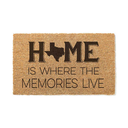 18x30 Coir Doormat Home Memories Live Texas