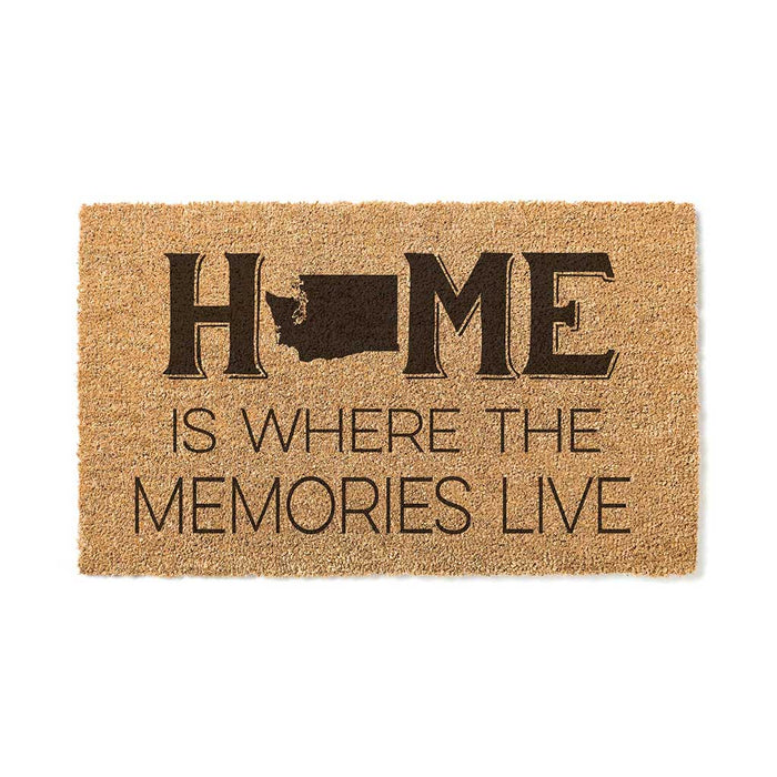 18x30 Coir Doormat Home Memories Live Washington