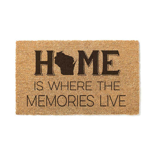 18x30 Coir Doormat Home Memories Live Wisconsin