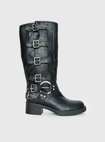 Buckle Down Boots Black