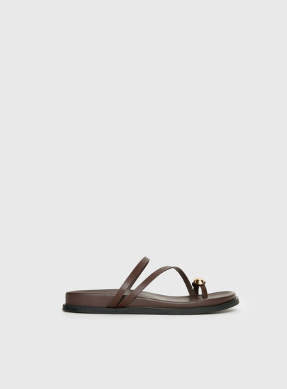 Therapy Alba Hardware Detail Sandals Chocolate