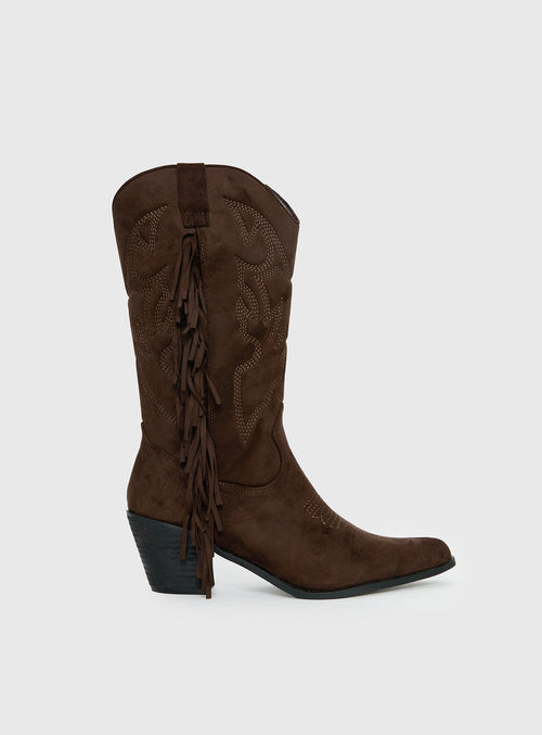 Therapy Chaos Cowboy Boots Brown