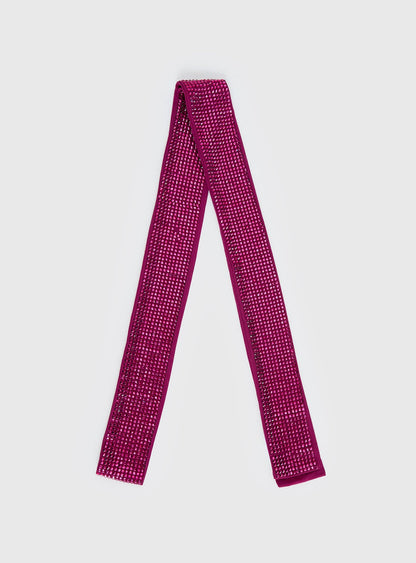 Sugarberry Skinny Scarf Pink Metallic