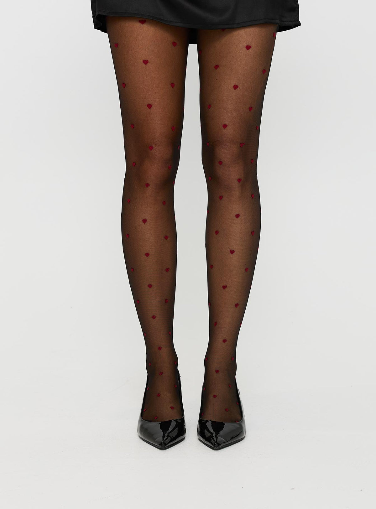 In My Heart Stockings Black / Red