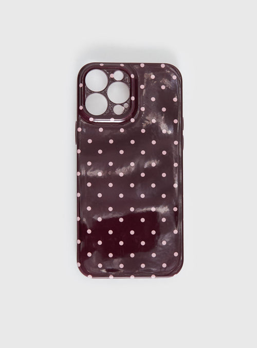 What You Wanted iphone Case Brown Polka Dot