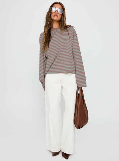 Bloom Long Sleeve Muted Pastels Stripe