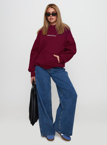 Princess Polly x Butterfly Foundation Charity Merch Hoody Wine