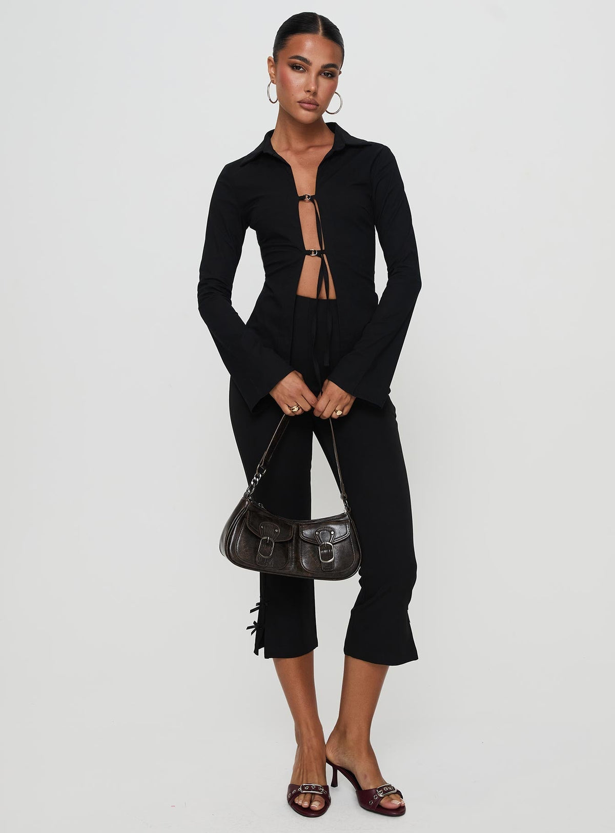 Nataline Long Sleeve Top Black