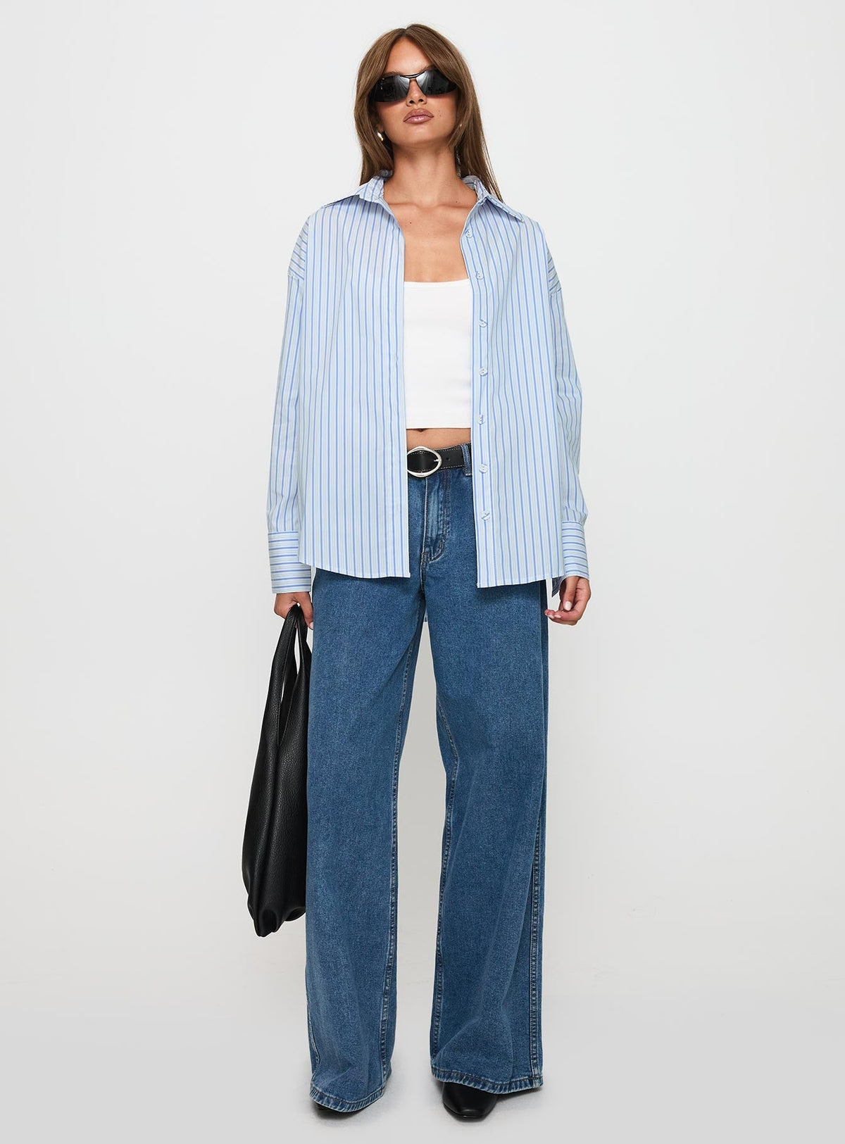 Mallin Shirt Blue / White Stripe