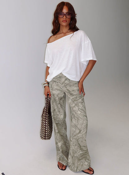 Winny Off Shoulder Tee White