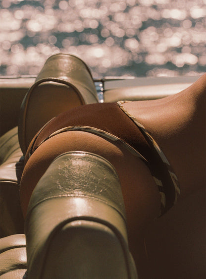 Romola Cheeky Bikini Bottom Brown Multi